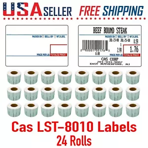 CAS LST-8010 Printing Scale Label, 58 x 40 mm, UPC x 24 Rolls - Picture 1 of 9