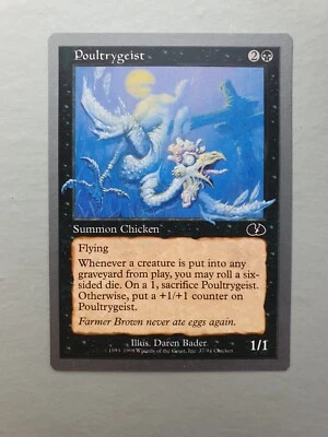 Poultrygeist , MTG Unglued (1998), Common Black Creature NM - Image 1 of 2