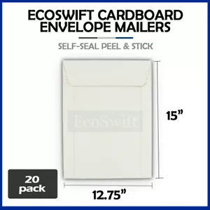Busta di cartone 20 - 12,75" x 15" EcoSwift bianca per foto nave appartamenti - Foto 1 di 8