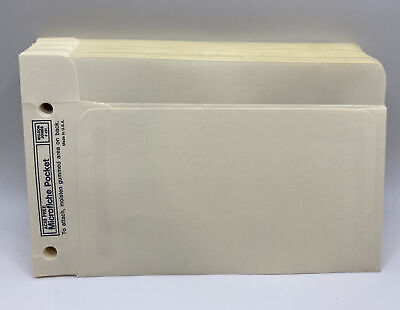 Wilson Jones F451 ACID FREE Microfiche Pockets 7  X 4  2 Hole Lot Of 50 NEW USA • 12.99$