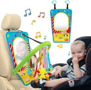 Baby Car Seat Toy Rear Facing Carseat Toy Kick Play Activity Center Mirror Toys - Picture 1 of 8