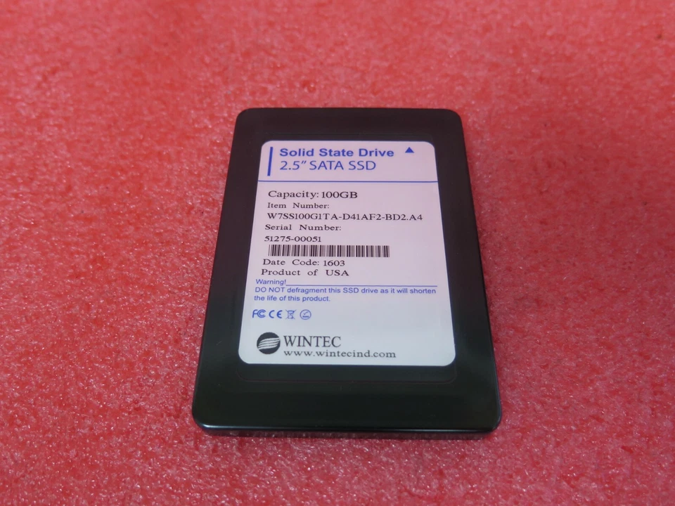 WINTEC 100GB SSD 2.5" SATA W7SS100GITA Solid State Drive  - Image 1 of 1