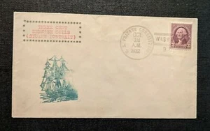 1932 US Frigate Constitution 722 Reverse FDC Cover Washington DC - Picture 1 of 2