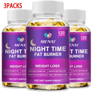 3x 120Pc Night Time Appetite Suppressant Fat Burner Supplement Weight Loss Detox - Picture 1 of 10