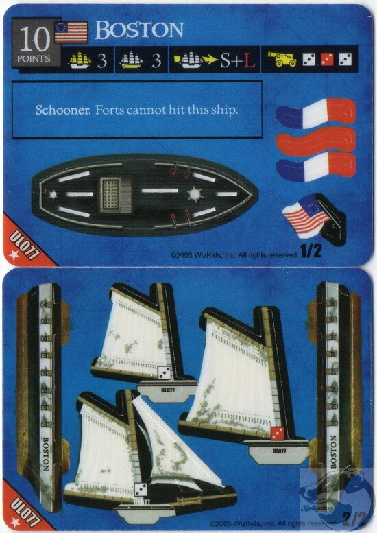 Wizkids Pirates Pocketmodel - Boston (ship) PotR UL077 C - Image 1 of 1