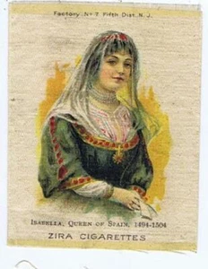 Zira Cigarettes S75 Famous Queens Isabella Queen of Spain cigarette silk 359 - Picture 1 of 2