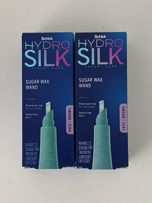 Schick Hydro Silk Sugar Wax Wand X2Sensitive Skin Face Brows Precision Tip 0.7oz - Image 1 of 4