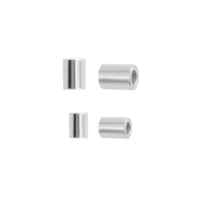 Sterlingsilber Crimpenden 2 mm, 3 mm versilbert * Schmuckherstellung Fundstücke - Bild 1 von 3