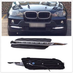 LED DRL Tagfahrlicht Tagfahrleuchte mit Blende Für BMW X5 E70 2007-2010 AF - Bild 1 von 6