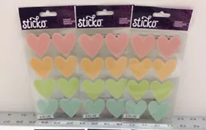 3 - Sticko Label Stickers Color Hearts 5272047 8 Pieces - Picture 1 of 3
