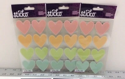 3 - Sticko Label Stickers Color Hearts 5272047 8 Pieces - Image 1 of 3