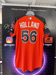 VERY RARE Colorado Rockies #56 Greg Holland 2017 MLB All Star Baseball Jersey - Picture 1 of 7