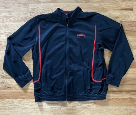 LeBron James Nike Full Zip Knit Black Track Jacket 3XL Cover