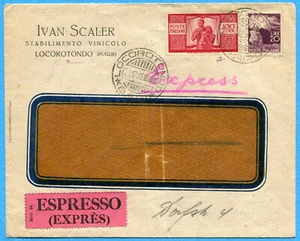 DEMOCRATICA - £.100 + £.20 ann.LOCOROTONDO, 21.12.49 x SVIZZERA (287644) - Bild 1 von 2