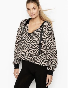 Victoria’s Secret Zebra Print Hooded Sweatshirt Size M - Picture 1 of 7