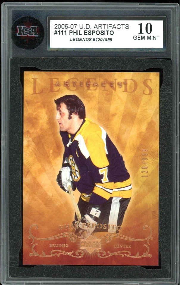 2006-07 Upper Deck Artifacts Legends #111 Phil Esposito #120/999 KSA 10 Gem Mint - Image 1 of 2