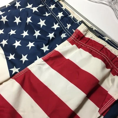 Bañador corto para hombre pequeño con bandera de Estados Unidos antiguo azul marino Estados Unidos Foto 1 de 4