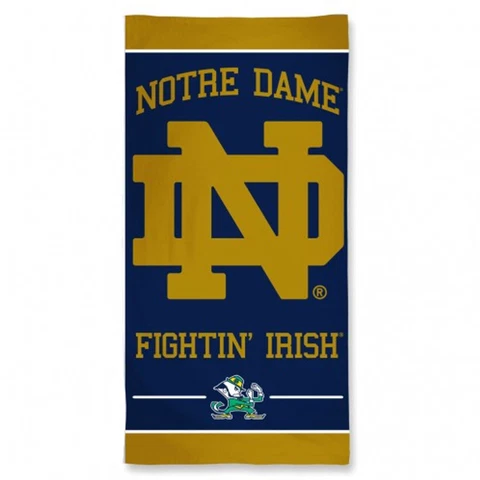 Notre Dame Fighting Irish Towel 30x60 Beach Style Spectra Cover