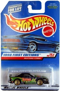 1998 Hot Wheels #665 First Edition #18 Mustang Cobra green w/o cosen tampo - Picture 1 of 2