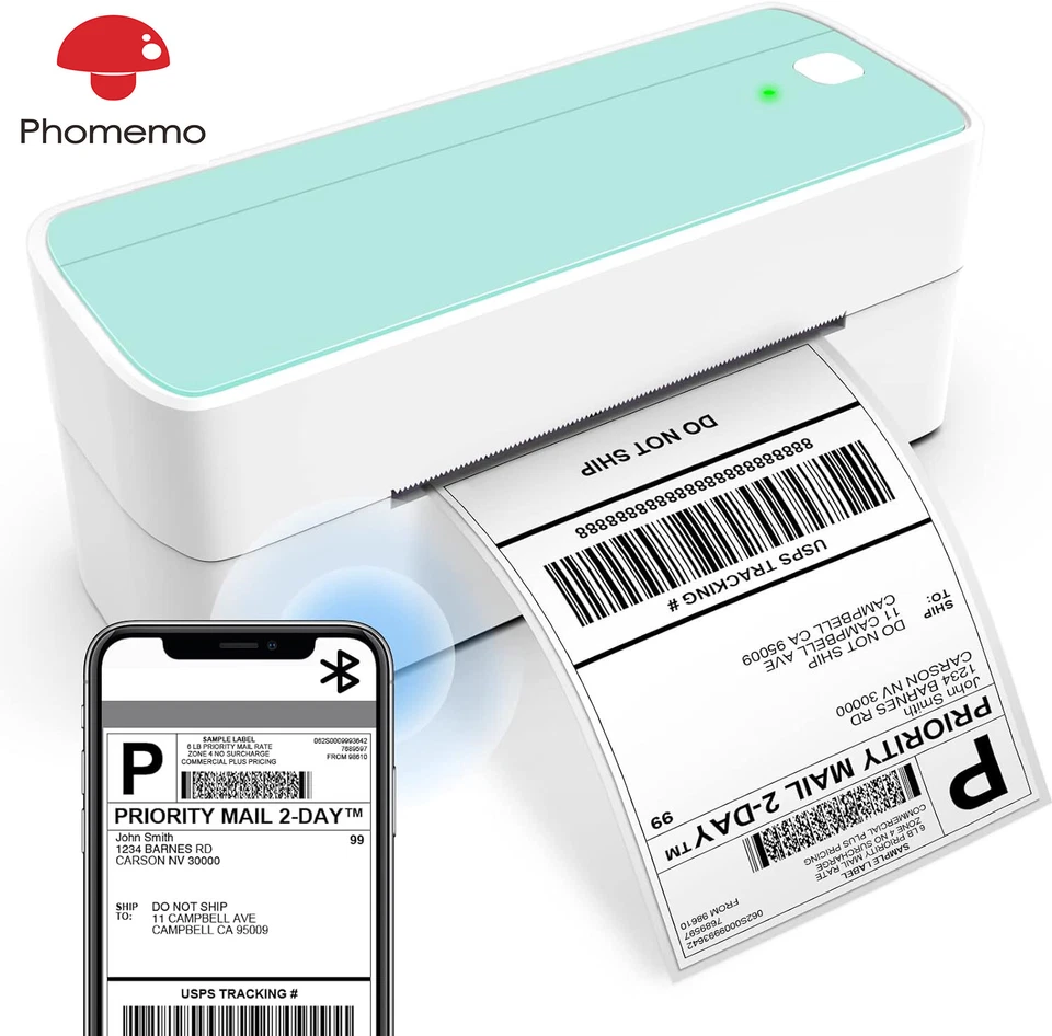 Bluetooth Thermal Shipping Label Printer 4x6 for USPS UPS FedEx eBay Amazon lot - Image 1 of 4