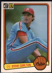 1983 Donruss #219 Steve Carlton Philadelphia Phillies Baseball Card ID:21273