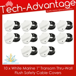 10 x White Tenob NYLON Wire Hole Cable Protector Outlet Covers - Boat/Caravan - Bild 1 von 5