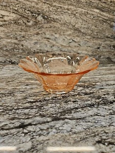 Antique Pink Depression Glass Rare Peacock and Wild Rose Bowl - Picture 1 of 6