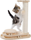 Cat Scratching Post Two Layer Cat Turntable With Interactive Balls NEW
