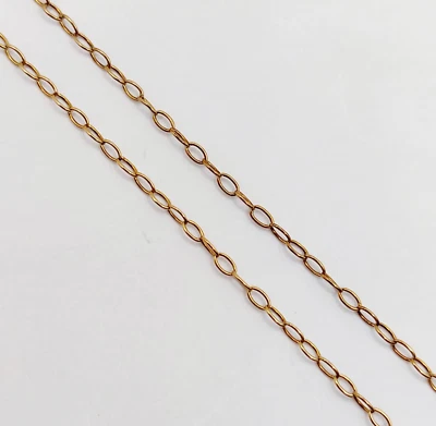 Chaine vintage or 18k mailles forçat Française 45 cm - Photo 1/4