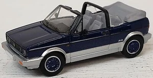 Brekina NEW HO 1/87 Scale VW Volkswagen Golf I Cabriolet in Metallic Blue/Silver - Picture 1 of 4