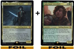 1x - Frodo, Adventurous Hobbit + Sam, Loyal Attendant - FOIL - LOTR - NM MTG - Bild 1 von 1