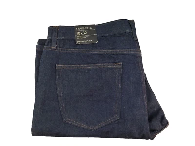 Banana Republic Men's Blue Straight Leg Cotton Jeans Size 38x32 MSRP $89.99 NWT - Image 1 of 4