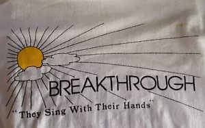 Vintage Long Sleeve Tshirt "Breakthrough" circa 1980s Sunbelt Sportswear 50/50 - Picture 1 of 4