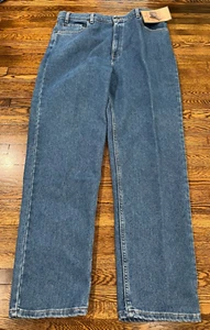Jeans Levi's uomo 38x32 blu firmato vintage anni 90 flex relaxed fit marrone linguetta sciolta - Foto 1 di 7