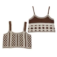 Vintage Hollow Out Knitted for Tops Cami Female Ladies Tops Beachwea