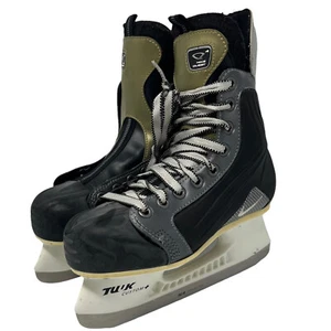 Nike Quest Q4 Zoom Air Ice Hockey Skates Youth 4 D Tuuk Custom + Blades Rare Vtg - Picture 1 of 9