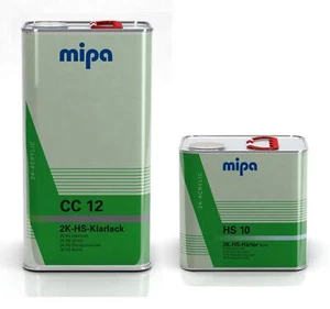 SET Mipa 2K HS vernice trasparente CC 12 incl. Indurente HS 10 corto 7,5 L | 5,0 L vernice trasparente 2,5 - Foto 1 di 5