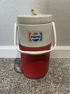 Brocca vintage Coleman Pepsi & Pizza Hut rilievo brocca da 1/2 gallone con manico anni 80 - Foto 1 di 5
