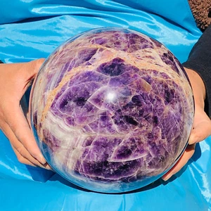 Bola de cristal de cuarzo amatista de sueño natural de 14,85 lb de curación - Imagen 1 de 15