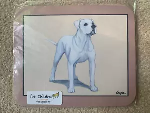 SOLO 2 A SINISTRA - Nuovo Bulldog americano MOUSE PAD antiscivolo su sfondo beige liscio - Foto 1 di 1