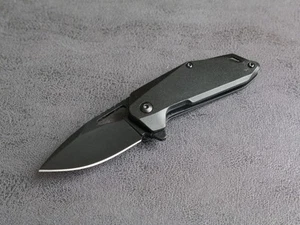 3” Pocket Knife Folding Black Spring Assist Full Metal - Picture 1 of 5