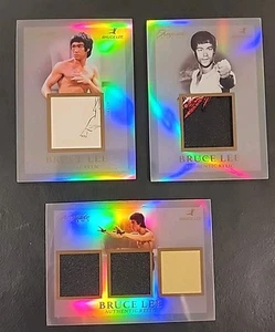 2024 Super Break Keepsake Bruce Lee 3 Card Lot Triple Authentic Relic 3 Color - Picture 1 of 22