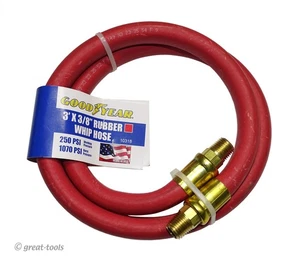 AIR TOOL PEITSCHENSCHLAUCH - 3’ x 3/8” - USA - Goodyear - pneumatische Verlängerungsschläuche - Bild 1 von 2