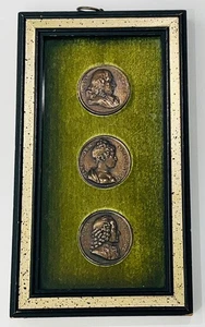 1817 French Bronze Coins by Dubois for "Galetie des Grands Hommes Français" (Gal - Picture 1 of 6