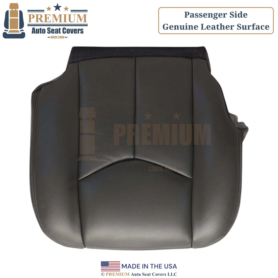Cubierta inferior de pasajero de cuero genuino para Chevy Silverado 2003-2007 peltre oscuro Foto 1 de 4