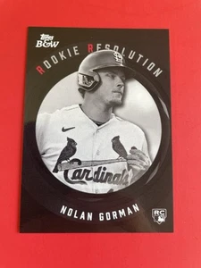 2023 Nolan Gorman RC Rookie Topps Black & White Resolution St. Louis Cardinals - Picture 1 of 2