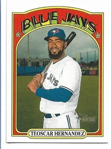 Teoscar Hernandez 2021 Topps Heritage impresión corta #466 - Toronto Blue Jays SP - Imagen 1 de 2