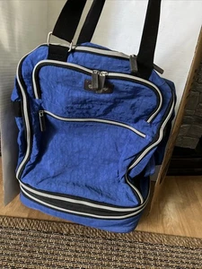 Biaggi Zipsack Boost Blue Underseat Expandable Travel Luggage Bag Spinner Wheels - Picture 1 of 7