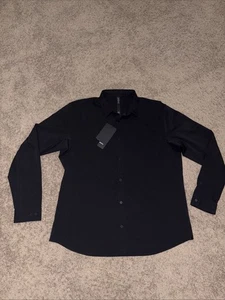 Camisa Lululemon Para Hombre Airing Fácil Manga Larga Botón En Negro Talla XXL NUEVA CON ETIQUETAS - Imagen 1 de 10