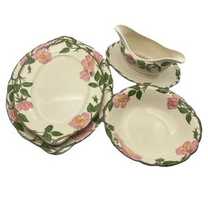 Franciscan Desert Rose Servir 14” Plato 12.5” Plato 8” Tazón Gravy Boat Chip - Imagen 1 de 24